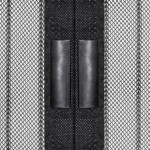 vidaXL Perdea de ușă anti-insecte cu magnet, 2 buc., negru, 210x90 cm