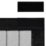 vidaXL Perdea de ușă anti-insecte cu magnet, 2 buc., negru, 210x90 cm