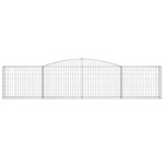 vidaXL Coșuri gabion arcuite 10 buc, 400x30x80/100 cm, fier galvanizat