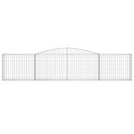 vidaXL Coșuri gabion arcuite 20 buc, 400x30x80/100 cm, fier galvanizat