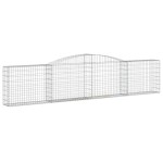 vidaXL Coșuri gabion arcuite 25 buc, 400x30x80/100 cm, fier galvanizat