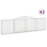 vidaXL Coșuri gabion arcuite 2 buc, 400x30x100/120 cm fier galvanizat vidaXL Coșuri gabion arcuite 2 buc, 400x30x100/120 cm fier galvanizat