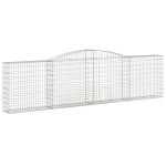 vidaXL Coșuri gabion arcuite 4 buc, 400x30x100/120 cm fier galvanizat