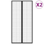vidaXL Perdea de ușă anti-insecte cu magnet, 2 buc., negru, 220x100 cm vidaXL Perdea de ușă anti-insecte cu magnet, 2 buc., negru, 220x100 cm