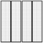 vidaXL Perdea de ușă anti-insecte cu magnet, 2 buc., negru, 220x100 cm vidaXL Perdea de ușă anti-insecte cu magnet, 2 buc., negru, 220x100 cm
