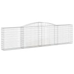 vidaXL Coșuri gabion arcuite 6 buc, 400x30x100/120 cm fier galvanizat vidaXL Coșuri gabion arcuite 6 buc, 400x30x100/120 cm fier galvanizat