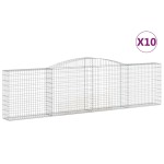 vidaXL Coșuri gabion arcuite 10 buc, 400x30x100/120 cm fier galvanizat vidaXL Coșuri gabion arcuite 10 buc, 400x30x100/120 cm fier galvanizat