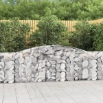 vidaXL Coșuri gabion arcuite 10 buc, 400x30x100/120 cm fier galvanizat vidaXL Coșuri gabion arcuite 10 buc, 400x30x100/120 cm fier galvanizat