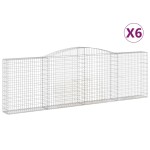 vidaXL Coșuri gabion arcuite 6 buc. 400x30x120/140 cm fier galvanizat vidaXL Coșuri gabion arcuite 6 buc. 400x30x120/140 cm fier galvanizat