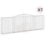vidaXL Coșuri gabion arcuite 7 buc. 400x30x120/140 cm fier galvanizat vidaXL Coșuri gabion arcuite 7 buc. 400x30x120/140 cm fier galvanizat