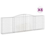 vidaXL Coșuri gabion arcuite 8 buc. 400x30x120/140 cm fier galvanizat vidaXL Coșuri gabion arcuite 8 buc. 400x30x120/140 cm fier galvanizat