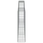 vidaXL Coșuri gabion arcuite 9 buc. 400x30x120/140 cm, fier galvanizat