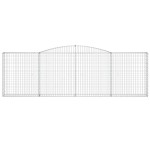 vidaXL Coșuri gabion arcuite 10 buc. 400x30x120/140 cm fier galvanizat