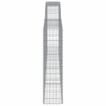 vidaXL Coșuri gabion arcuite 10 buc. 400x30x120/140 cm fier galvanizat