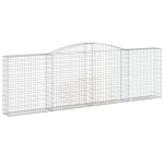 vidaXL Coșuri gabion arcuite 15 buc. 400x30x120/140 cm fier galvanizat