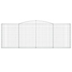 vidaXL Coșuri gabion arcuite 2 buc, 400x30x140/160 cm, fier galvanizat
