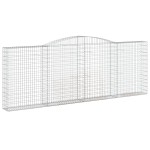 vidaXL Coșuri gabion arcuite 4 buc, 400x30x140/160 cm, fier galvanizat