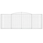 vidaXL Coșuri gabion arcuite 4 buc, 400x30x140/160 cm, fier galvanizat