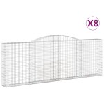 vidaXL Coșuri gabion arcuite 8 buc, 400x30x140/160 cm, fier galvanizat vidaXL Coșuri gabion arcuite 8 buc, 400x30x140/160 cm, fier galvanizat