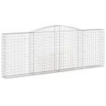 vidaXL Coșuri gabion arcuite 10 buc. 400x30x140/160 cm fier galvanizat