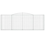vidaXL Coșuri gabion arcuite 10 buc. 400x30x140/160 cm fier galvanizat