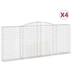 vidaXL Coșuri gabion arcuite 4 buc. 400x30x160/180 cm fier galvanizat vidaXL Coșuri gabion arcuite 4 buc. 400x30x160/180 cm fier galvanizat