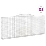 vidaXL Coșuri gabion arcuite 5 buc. 400x30x160/180 cm fier galvanizat