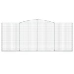 vidaXL Coșuri gabion arcuite 5 buc. 400x30x160/180 cm fier galvanizat