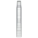 vidaXL Coșuri gabion arcuite 2 buc, 400x30x180/200 cm, fier galvanizat