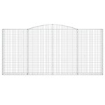 vidaXL Coșuri gabion arcuite 4 buc, 400x30x180/200 cm, fier galvanizat