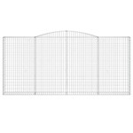 vidaXL Coșuri gabion arcuite 6 buc, 400x30x180/200 cm, fier galvanizat vidaXL Coșuri gabion arcuite 6 buc, 400x30x180/200 cm, fier galvanizat