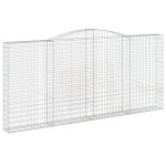 vidaXL Coșuri gabion arcuite 10 buc, 400x30x180/200cm, fier galvanizat vidaXL Coșuri gabion arcuite 10 buc, 400x30x180/200cm, fier galvanizat