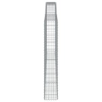 vidaXL Coșuri gabion arcuite 10 buc, 400x30x180/200cm, fier galvanizat vidaXL Coșuri gabion arcuite 10 buc, 400x30x180/200cm, fier galvanizat