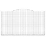 vidaXL Coșuri gabion arcuite, 7 buc, 400x30x220/240cm, fier galvanizat