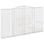 vidaXL Coșuri gabion arcuite 10 buc, 400x30x220/240cm, fier galvanizat vidaXL Coșuri gabion arcuite 10 buc, 400x30x220/240cm, fier galvanizat