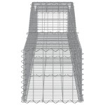 vidaXL Coșuri gabion arcuite 2 buc, 400x50x40/60 cm, fier galvanizat