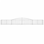 vidaXL Coșuri gabion arcuite 3 buc, 400x50x40/60 cm, fier galvanizat vidaXL Coșuri gabion arcuite 3 buc, 400x50x40/60 cm, fier galvanizat