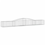 vidaXL Coșuri gabion arcuite 5 buc, 400x50x40/60 cm, fier galvanizat