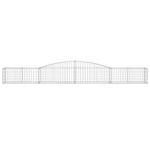 vidaXL Coșuri gabion arcuite 5 buc, 400x50x40/60 cm, fier galvanizat