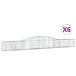 vidaXL Coșuri gabion arcuite 6 buc, 400x50x40/60 cm, fier galvanizat vidaXL Coșuri gabion arcuite 6 buc, 400x50x40/60 cm, fier galvanizat