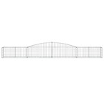 vidaXL Coșuri gabion arcuite 25 buc, 400x50x40/60 cm, fier galvanizat