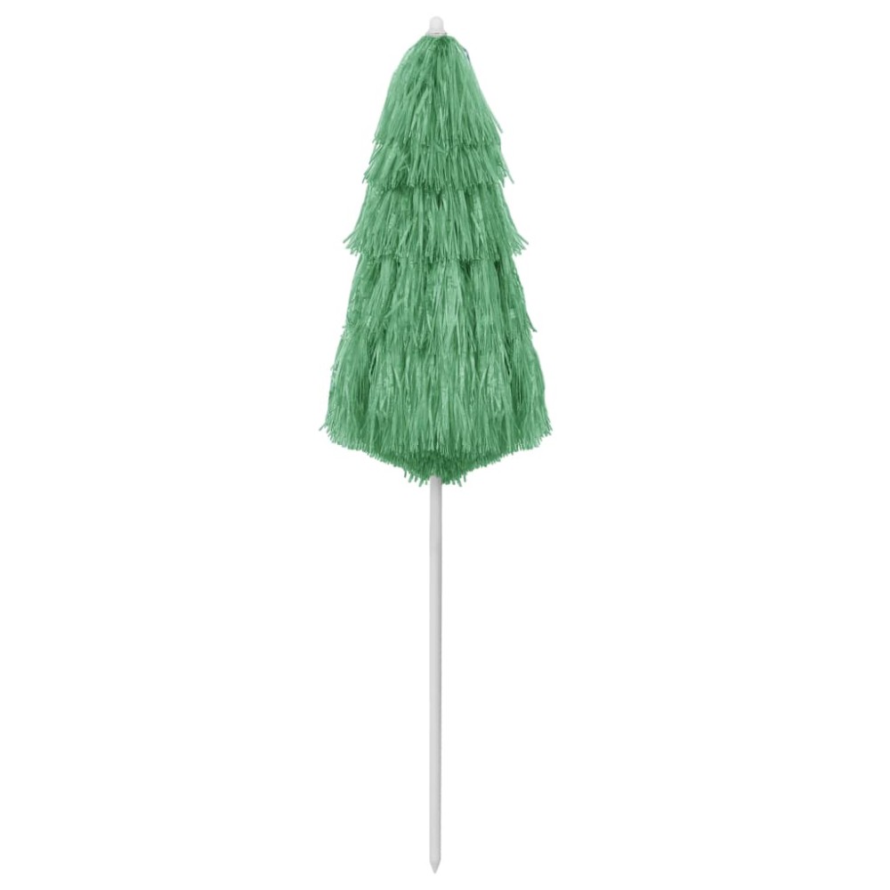 vidaXL Umbrelă de soare de plajă Hawaii, verde, 180 cm