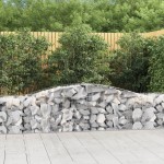 vidaXL Coșuri gabion arcuite 5 buc, 400x50x60/80 cm, fier galvanizat