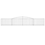 vidaXL Coșuri gabion arcuite 9 buc, 400x50x60/80 cm, fier galvanizat