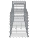 vidaXL Coșuri gabion arcuite 9 buc, 400x50x60/80 cm, fier galvanizat