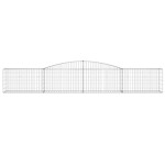 vidaXL Coșuri gabion arcuite 10 buc, 400x50x60/80 cm, fier galvanizat vidaXL Coșuri gabion arcuite 10 buc, 400x50x60/80 cm, fier galvanizat