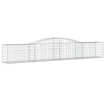 vidaXL Coșuri gabion arcuite 15 buc, 400x50x60/80 cm, fier galvanizat