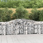 vidaXL Coșuri gabion arcuite 4 buc, 400x50x80/100 cm, fier galvanizat vidaXL Coșuri gabion arcuite 4 buc, 400x50x80/100 cm, fier galvanizat