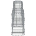 vidaXL Coșuri gabion arcuite 5 buc, 400x50x80/100 cm, fier galvanizat