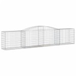 vidaXL Coșuri gabion arcuite 8 buc, 400x50x80/100 cm, fier galvanizat vidaXL Coșuri gabion arcuite 8 buc, 400x50x80/100 cm, fier galvanizat